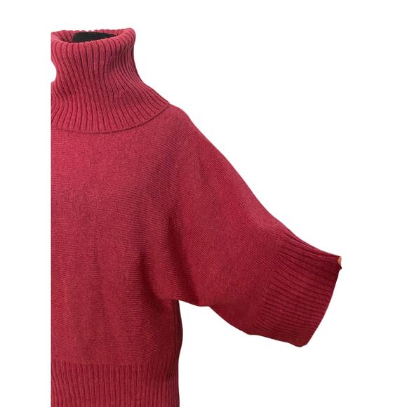 Banana Republic Alpaca Wool Batwing Turtleneck Sweater Pink Tunic Small - Picture 4 of 11